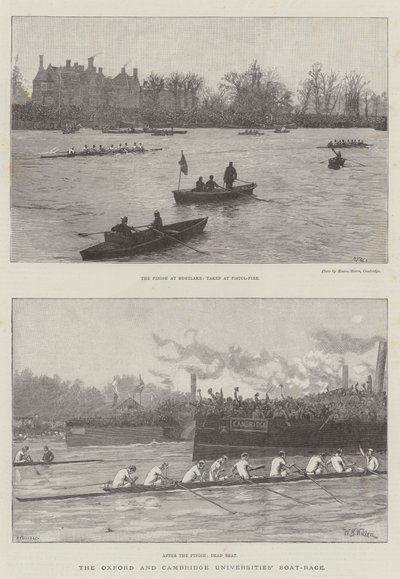 La regata de las universidades de Oxford y Cambridge de William Barnes Wollen